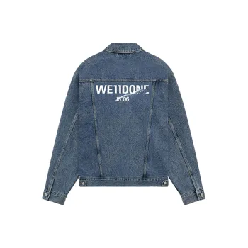 WE11DONE Logo print Denim Jacket