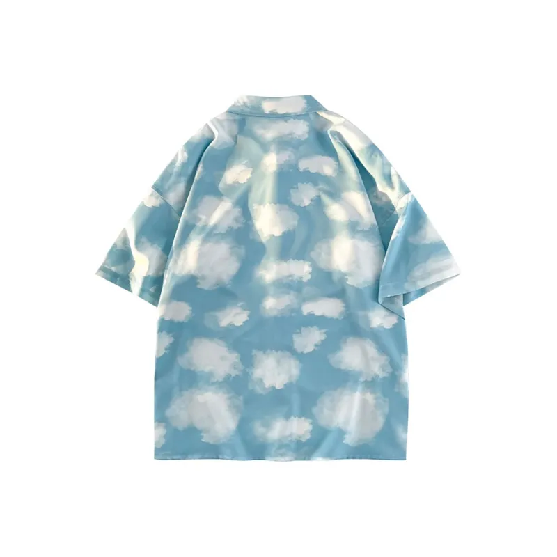 7 SEVFUN Shirt Unisex Light Blue Lily Flower-14