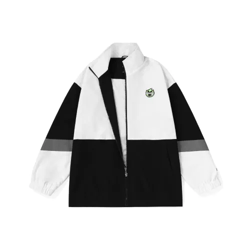 GENANX Loose Fit Jacket Unisex Black White