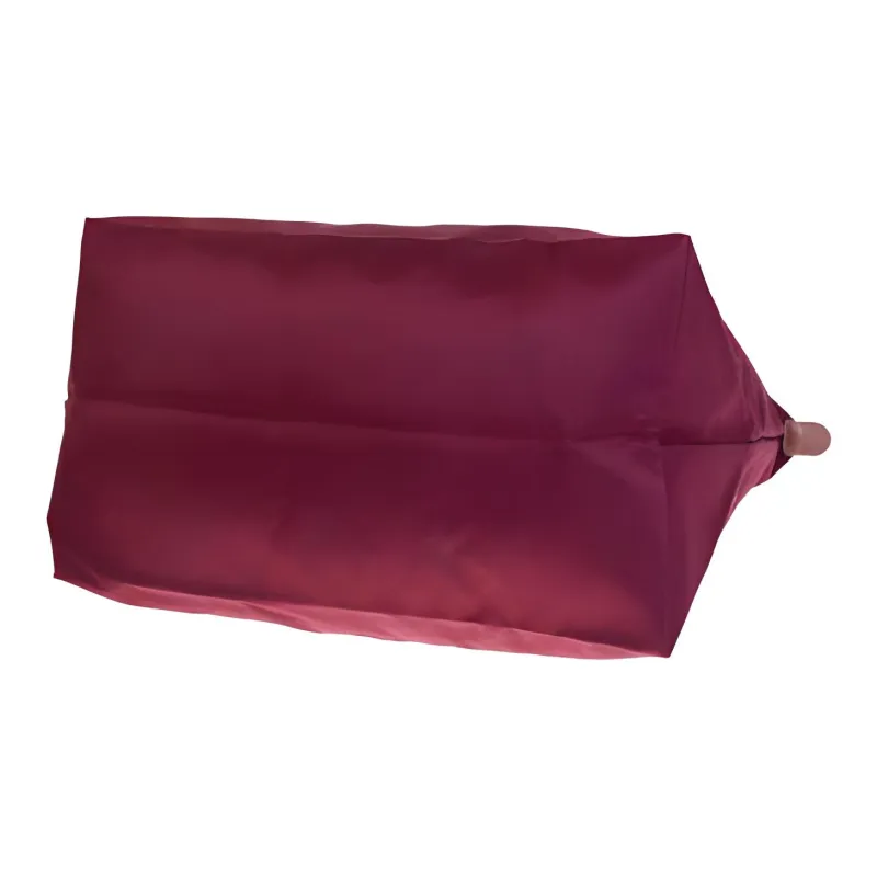 LONGCHAMP Le Pliage Cow Leather Fabric Handbag Shoulder Bag Women's Burgundy-4