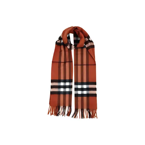 Burberry Knit Scarves Unisex Orange