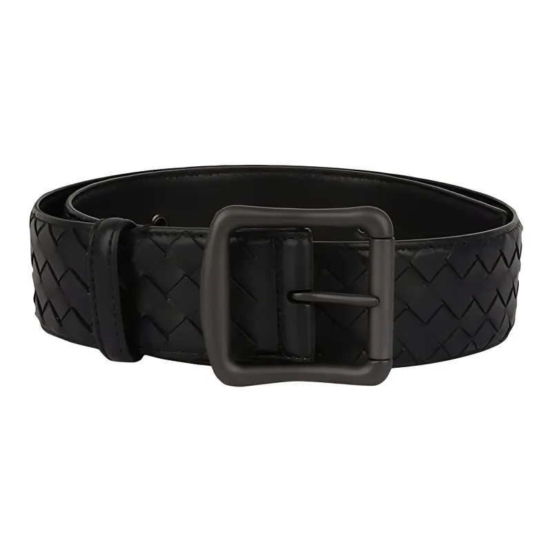 Bottega Veneta Leather Belts Men Black-0