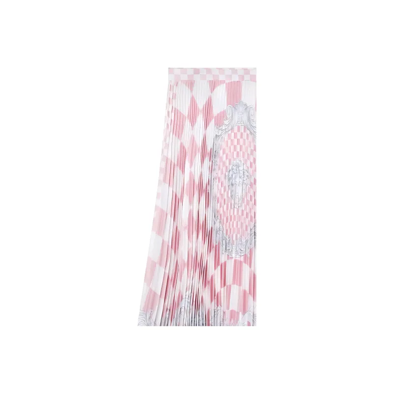 VERSACE Pleated Straight Hem Midi Skirt-4