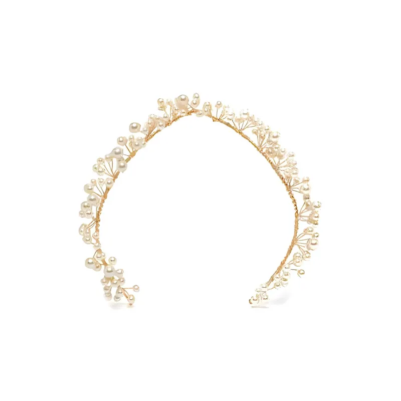 Jennifer Behr Primavera Pearl-encrusted Headband-0