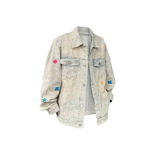 Magmode Denim Jacket Unisex Yellow Mud