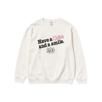 Keith Haring X Coca cola X UNIQLO Keith Haring X Coca Cola Collaboration Sweatshirts Unisex White