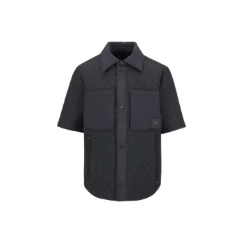 Moose Knuckles No Guilt Quilt Jackets Men Black All Over Print Pattern
