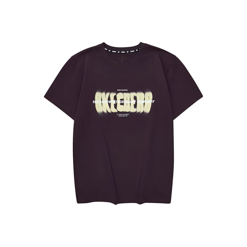Skechers T Shirt Unisex Plum Purple Red-0