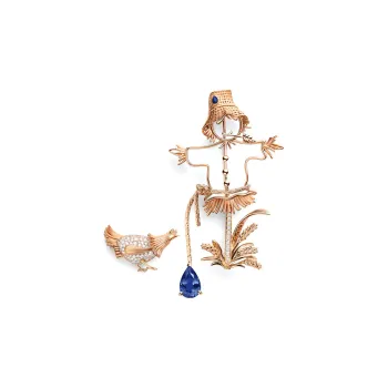 Chaumet Jardins Brooch Women's Rose Gold