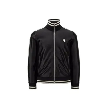 MONCLER GENIUS X Palm Angels Shiny Zip Up Sweatshirt