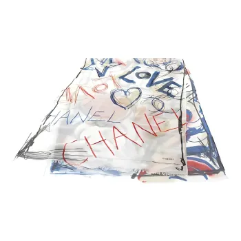 CHANEL Cashmere Cashmere Blend Shawls Women's White