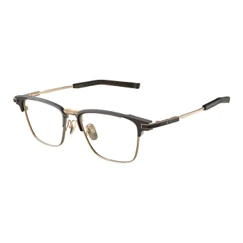 Four Nines Pure Titanium Square Eyeglass Frames Unisex Gold