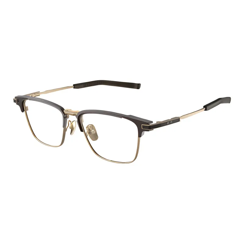Four Nines Pure Titanium Square Eyeglass Frames Unisex Gold-0