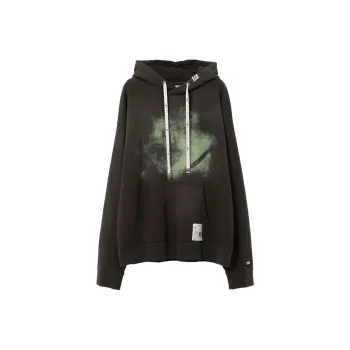 Maison Mihara Yasuhiro Smiely Face print Distressed Hoodie