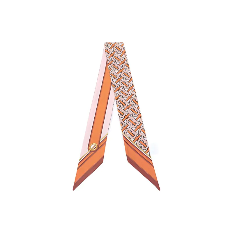 Burberry Silk Scarves Women's Bright Orange-1