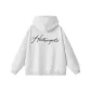 White Gray Fleece-Lined[Black Embroidery]