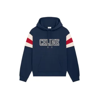 CELINE Loose CELINE Hoodie In Cotton Fleece