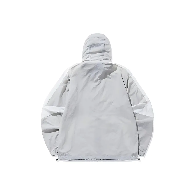 QIAODAN Trench Coat Men's Light Moss Gray/Jordan White-1