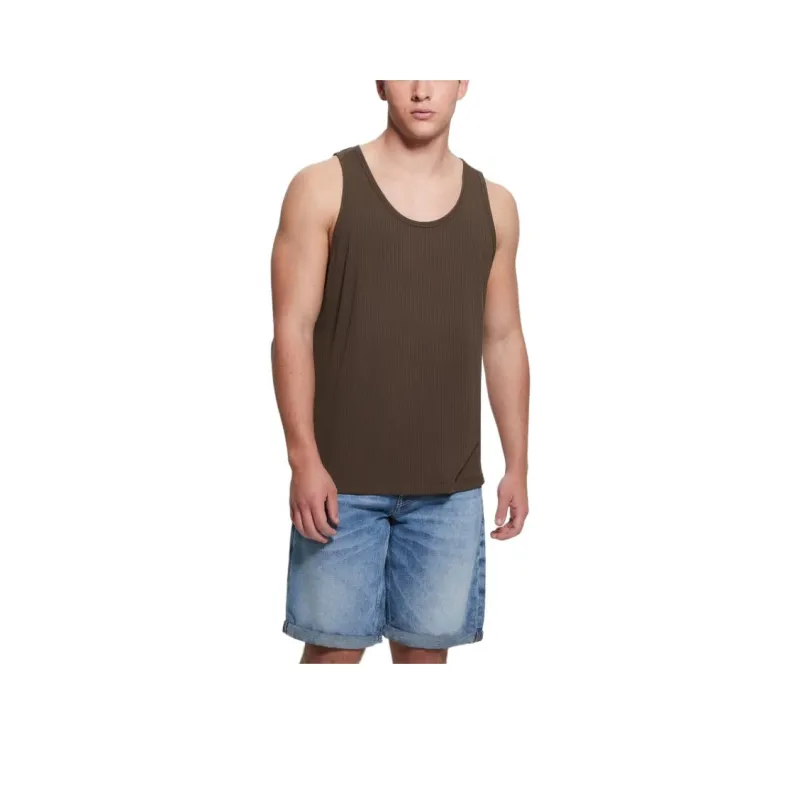 GUESS Tank Tops Men Brown-0