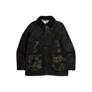 A BATHING APE X Barbour 1st Camo Bedale Jacket