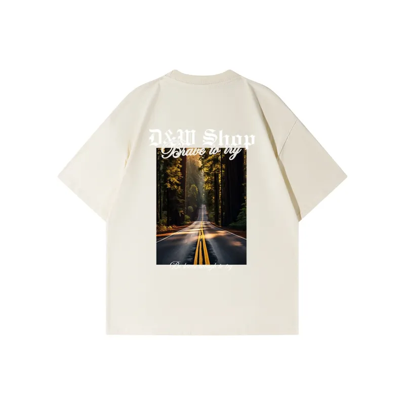D&W T Shirts Unisex Ecru-0