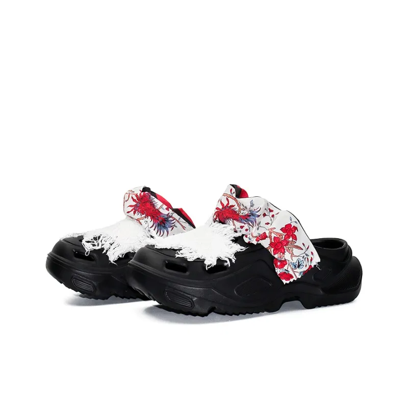 OUBT Vintage Thorn Filigree Towel, Street Cool And Stylish Clogs Unisex Black-2