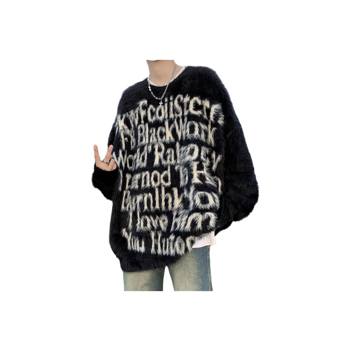 UNITED TOKYO Knitwear Men Blue Gray - POIZON