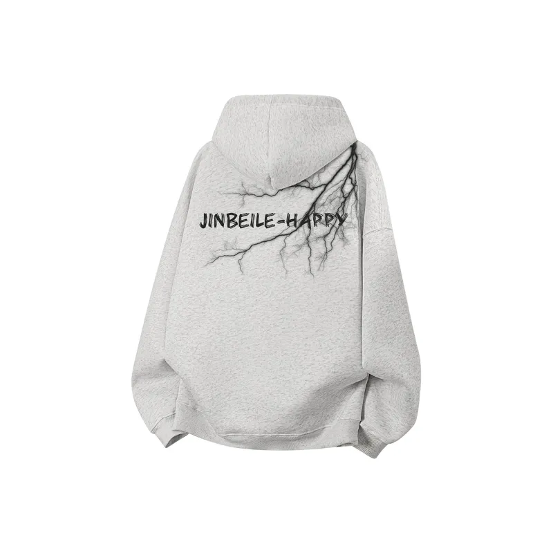 JINBEILE Sweatshirt Unisex White Heather Gray-0