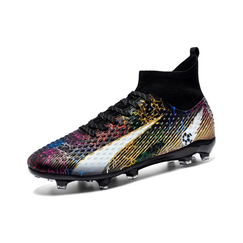 QIUTEXIONG FG Rubber Long Studs TF Rubber Broken Studs Soft Ground Firm Ground Slip Resistant Soccer Shoes Unisex-29