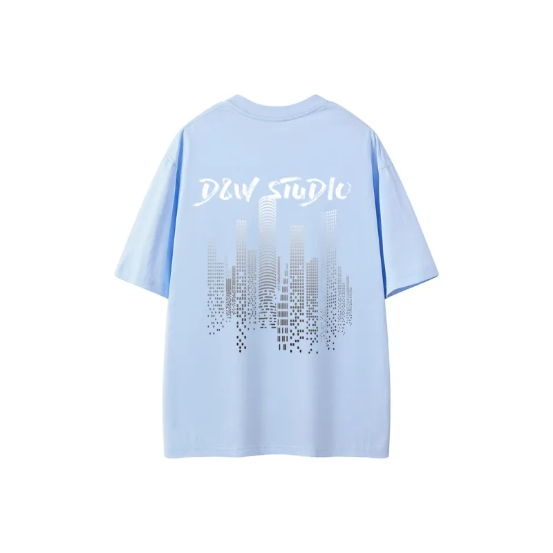 D&W T Shirts Unisex Sky Blue-0