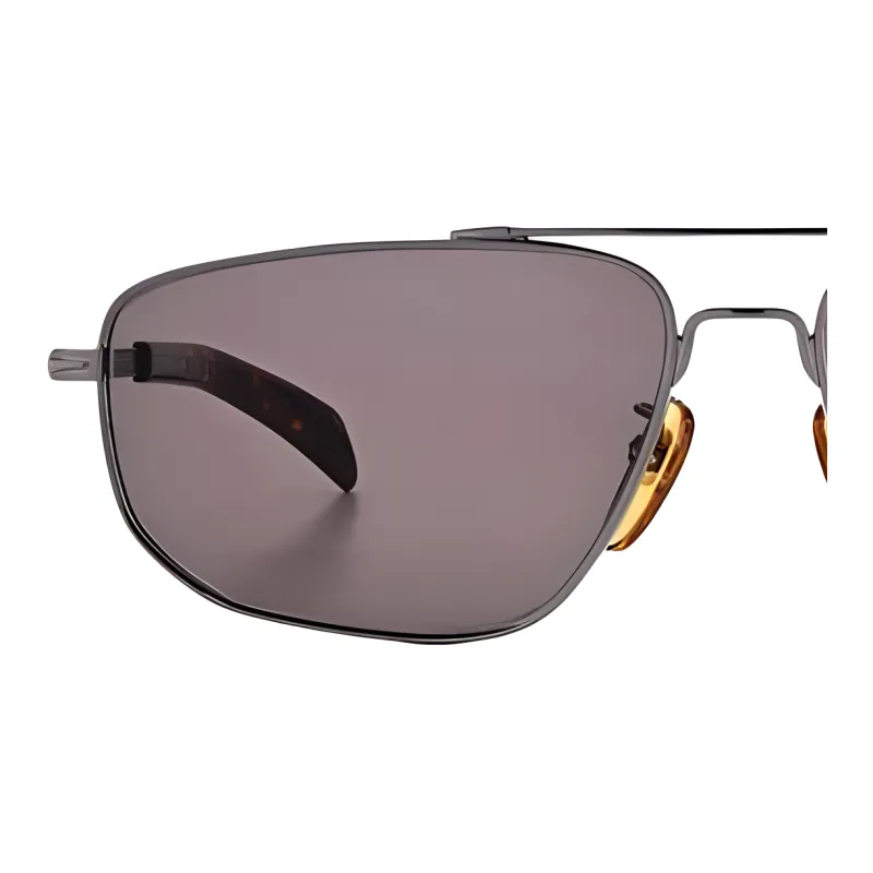 David Beckham Acetate Metal Irregular Shape Sunglasses Men's Black-2