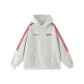 White Gray & Red Stripes
