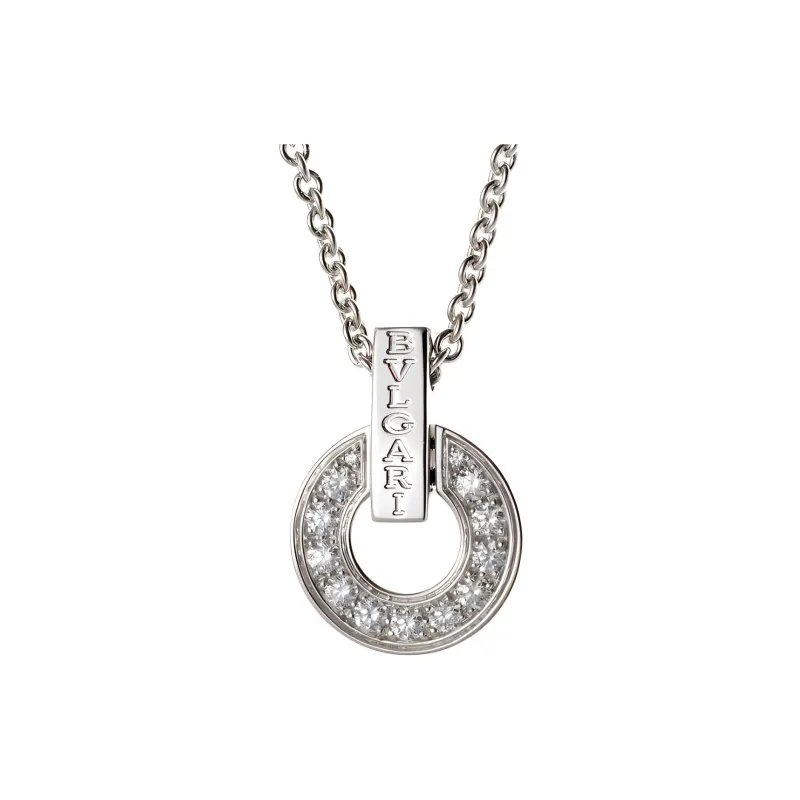 BVLGARI Series 18K White Gold Necklaces Unisex-3