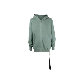 RICK OWENS Long sleeve Rib trimmed Hoodie