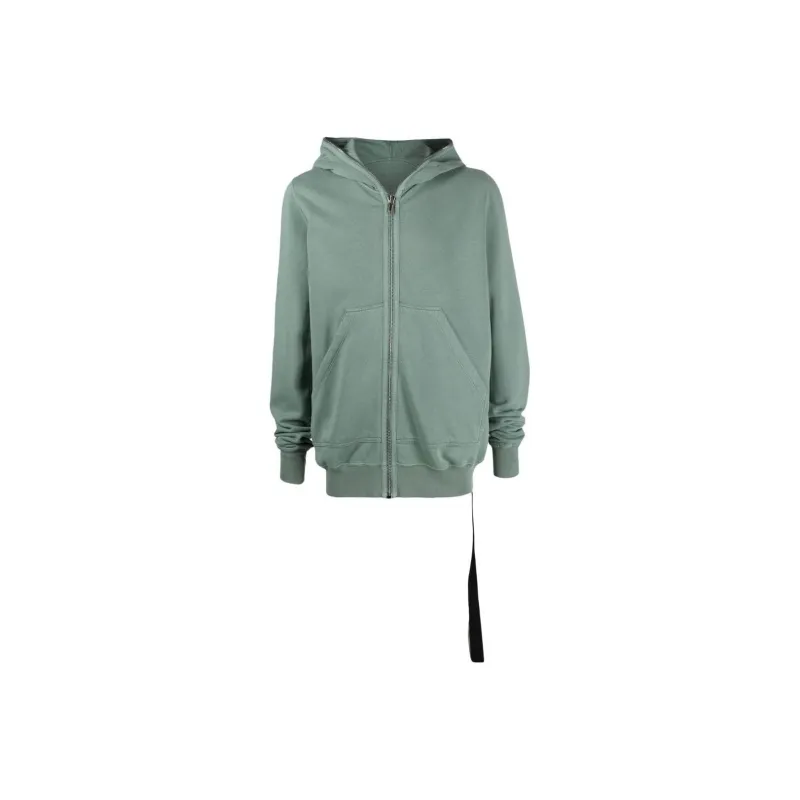 RICK OWENS Long sleeve Rib trimmed Hoodie-0
