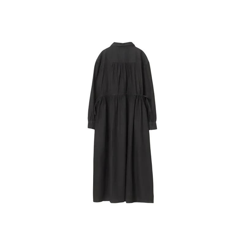 Beams Long Sleeved Dress Women's Black-1