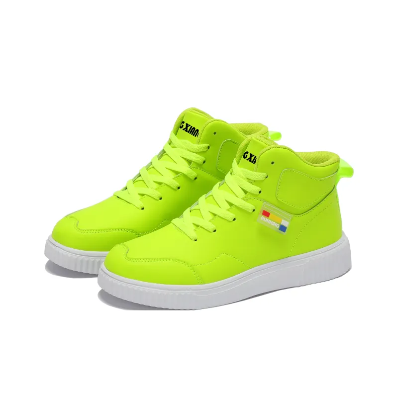 Singing Anti Slip And Wear Resistant Height Increasing High Top Skateboard Shoes Unisex-9