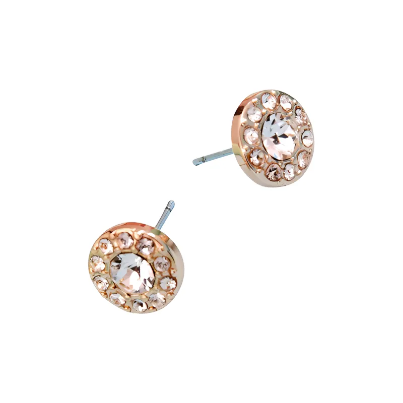 Givenchy Faux Crystal Stud Earrings Women's Rose Gold-2
