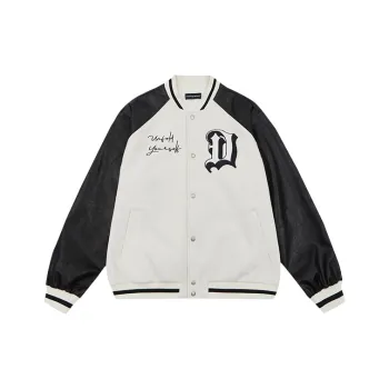 DANGEROUSPEOPLE Vintage Gothic Letters Unisex Jacket