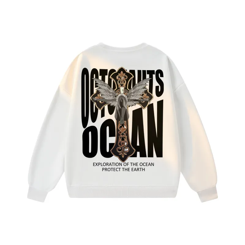Small Columns Under The Sea Sweatshirt Unisex-0