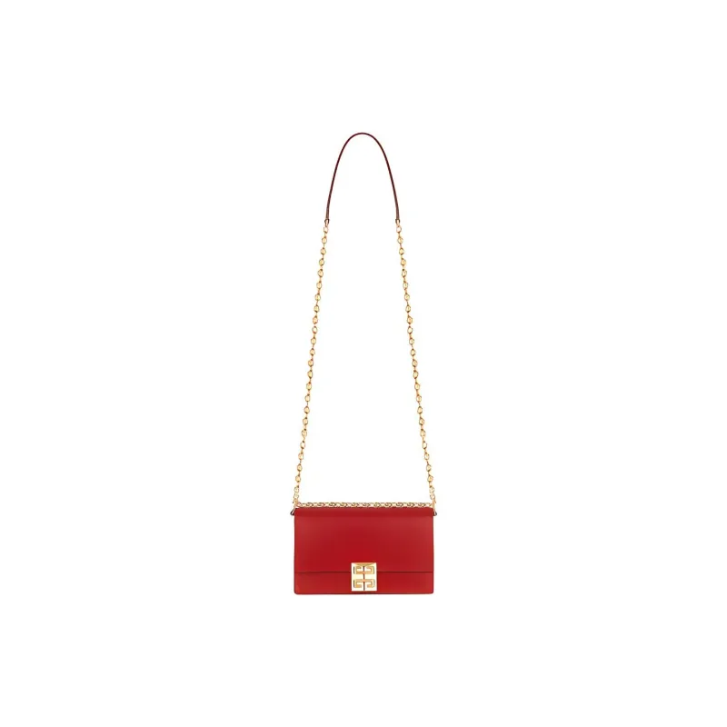 GIVENCHY 4G Calfskin Chain Bag Shoulder Bag Crossbody Bag Medium Size Women's Red-1