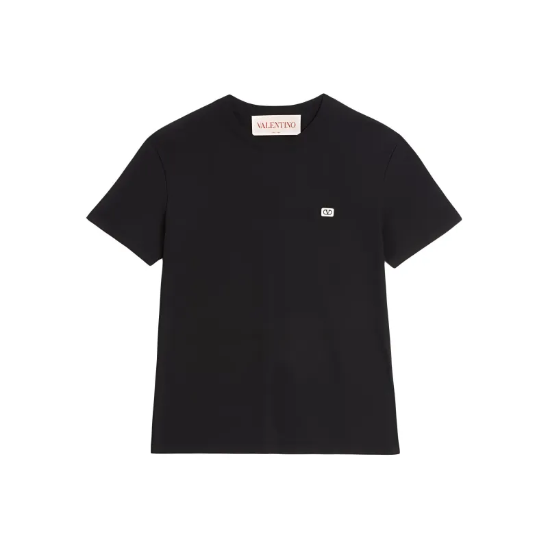 Valentino VLogo Embroidered Crewneck T Shirt-0