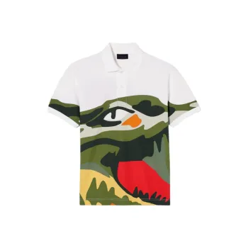LACOSTE Crocodile print Polo Shirt