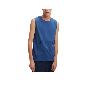 On Tank Tops Men's Single Denim Blue