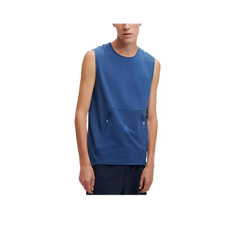 On Tank Tops Men's Single Denim Blue-0