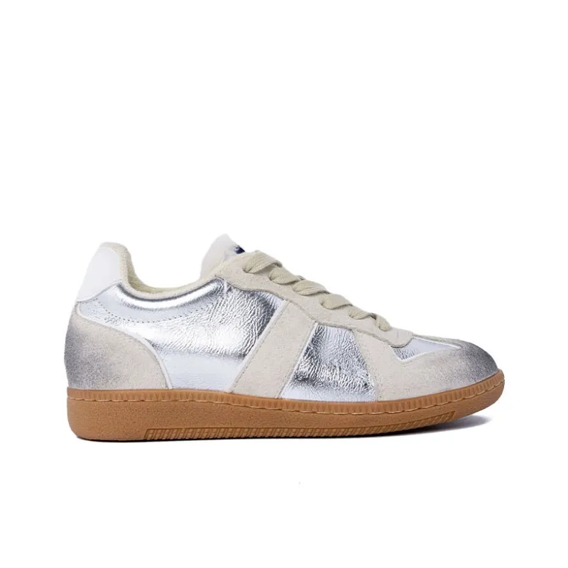 VCA Abrasion Resistant, Breathable, Lightweight, Height Increasing Low Top Casual Shoes Women's Silver-1