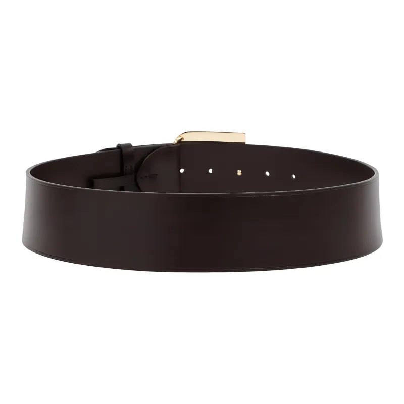 Polo Ralph Lauren Smooth Buckle Belt Unisex Black Width 5CM-1
