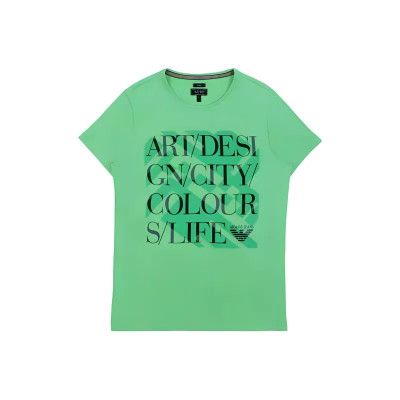 ARMANI JEANS T Shirts Men Green-0