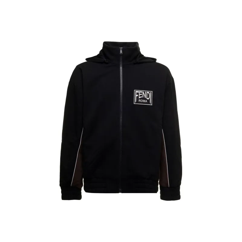 FENDI SS22 Jackets Coats Men's Black-0