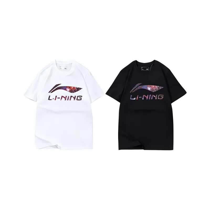 LiNing T Shirt Unisex 2 Pack Black/White-0